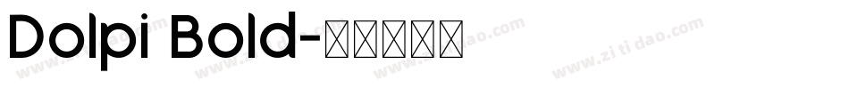 Dolpi Bold字体转换